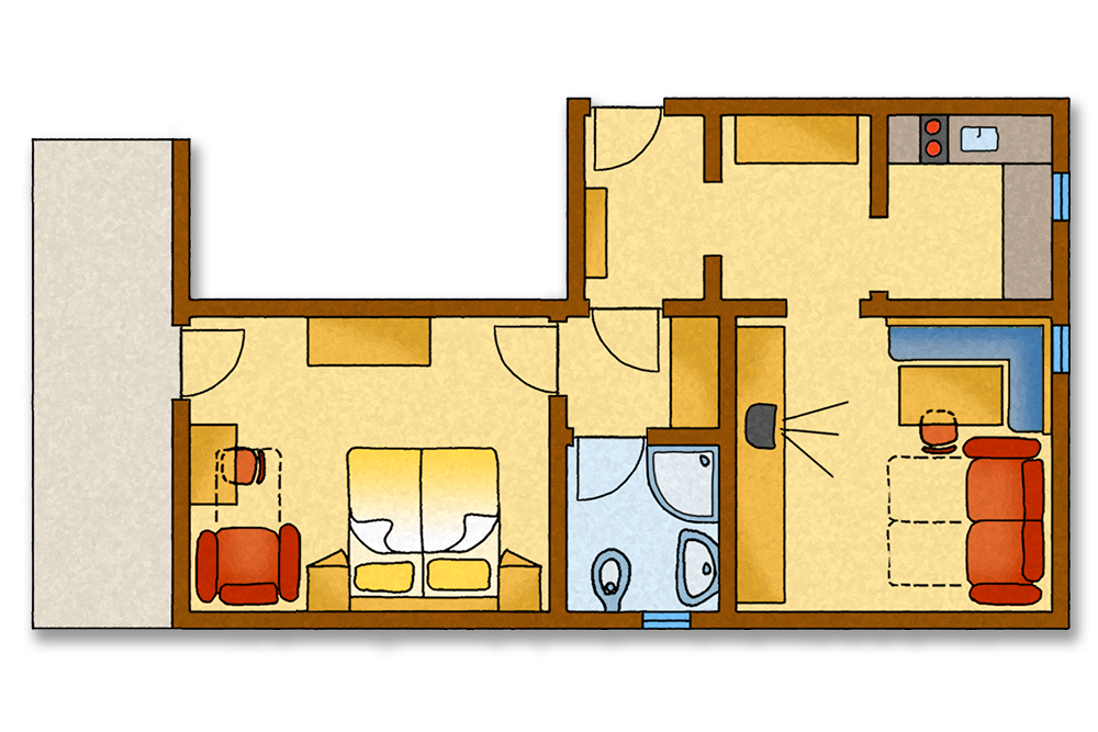 skizze-appartement-abendrot-appartamento-apartment